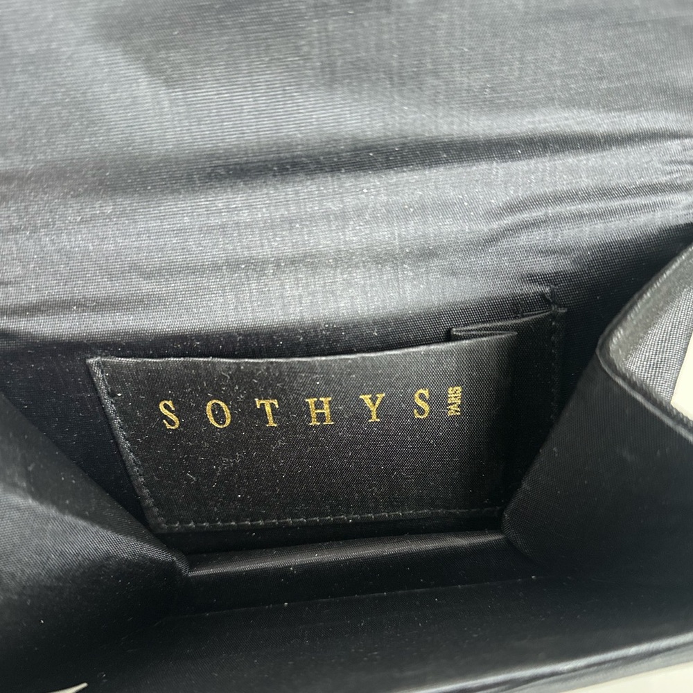 Sothy's Paris Elegant Black Clutch with Gold Accent - Picture 6 of 8